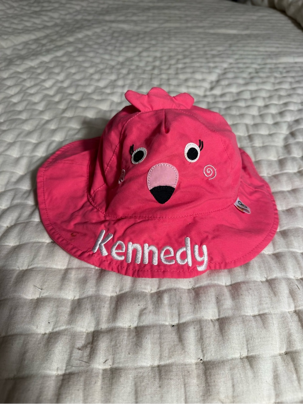 Personalized Pink Kids Flamingo Bucket Hat - Embroidered Name